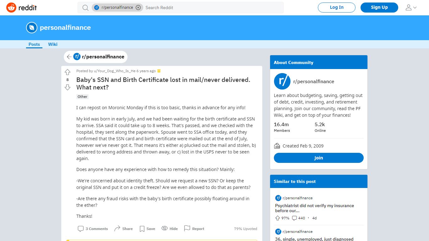 Baby's SSN and Birth Certificate lost in mail/never delivered ... - reddit